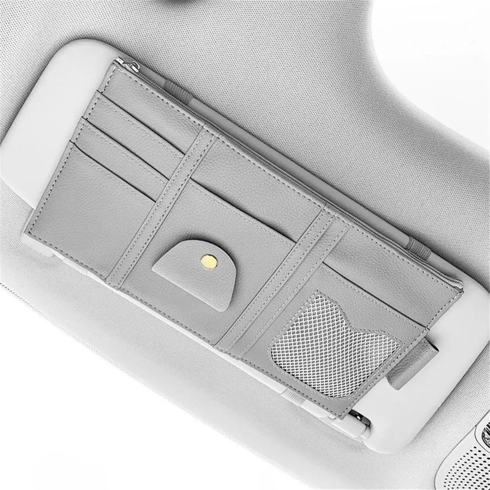Car Styling Sun Visor Organizer Multifunctional Visor Storage Bag Sunglasses Holder Card Ticket Organizer Pouch Car Accessories
