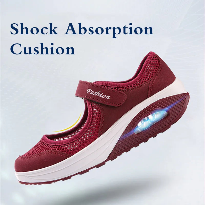 STRONGSHEN Women Flat Platform Shoes Summer Woman Breathable Mesh Casual Shoes Moccasin Zapatos Mujer Ladies Boat Shoes