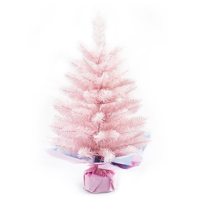 Artificial Christmas Tree 60CM Pink Classic Xmas Pine Tree With Plastic Stand Ar