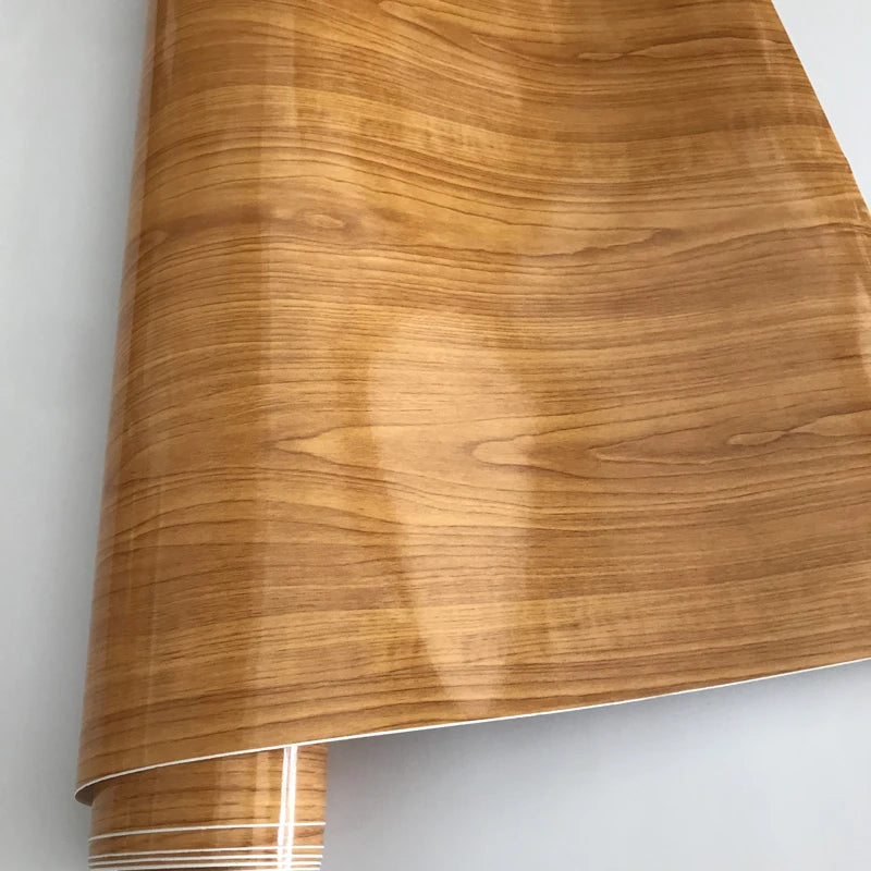 High Glossy Wood Grain Car Interior DIY Vinyl Sticker Decal Wrap Film Size 10/20/30/40/50cmx152cm