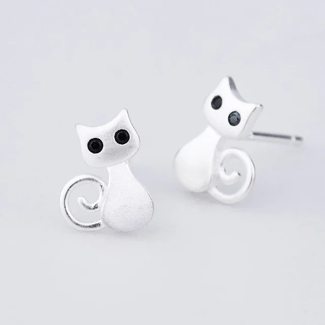 Newest 925 Sterling Silver Needle Women's Jewelry Cute Chic Stud Earrings for School Girls Kids Lady Birthday S925 Stamp