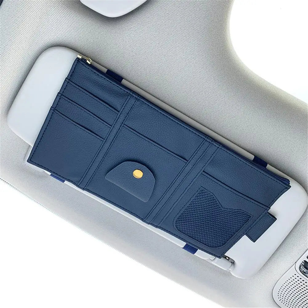 Car Styling Sun Visor Organizer Multifunctional Visor Storage Bag Sunglasses Holder Card Ticket Organizer Pouch Car Accessories
