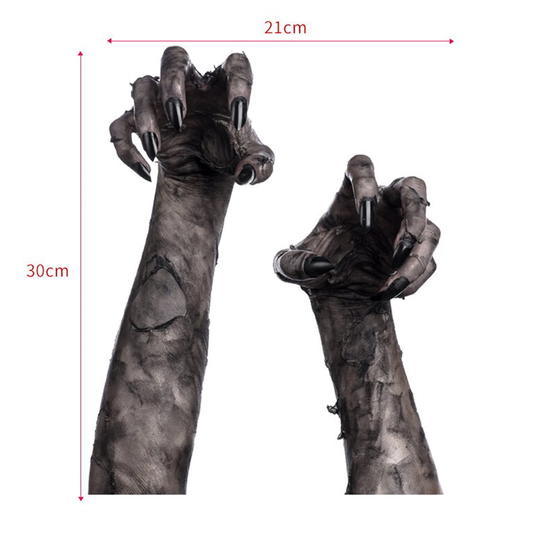 Halloween 3D Ghost Hand Wall Sticker Self-Adhesive Removable Wallpaper Horror Atmosphere Decoration Halloween Home Decor