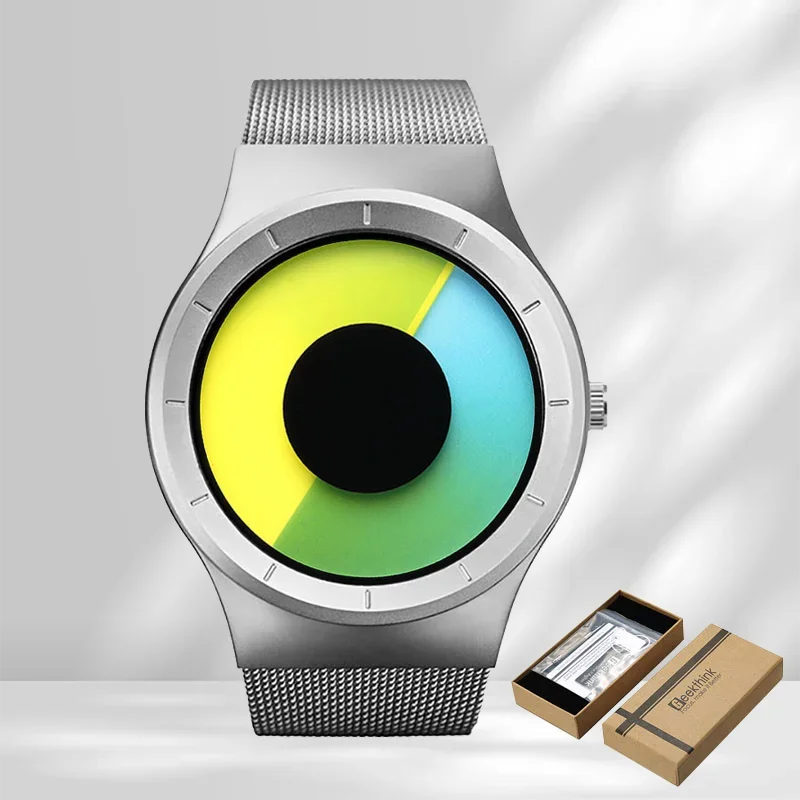 Creative Quartz Watches Men Top FASHION Brand Casual Stainless Steel Mesh Band Unisex Watch Clock Male Female Gentleman