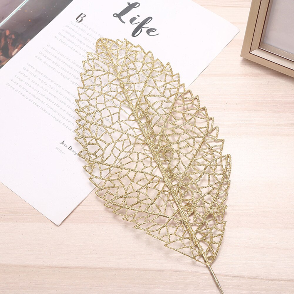 DIY Xmas Tree Garland Hanging Decor Christmas Tree Decor Christmas Hollow Christmas Glitter Tree Branches Simulated Leaves