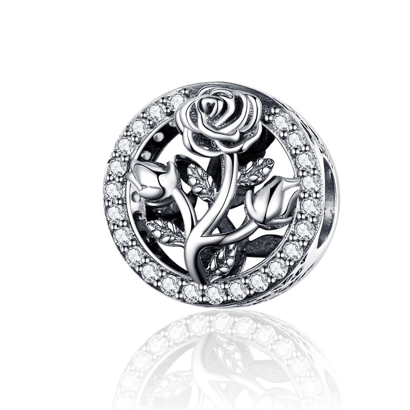 BISAER 925 Sterling Silver Couple Girl Boy Pendant Charm Pineapple Strawberry Dessert Beads for Women Bracelet DIY Fine Jewelry