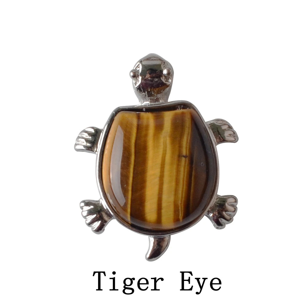 Howlite Turtle Nacklace Pendant Natural Semi Precious Stones Give for Men and Women