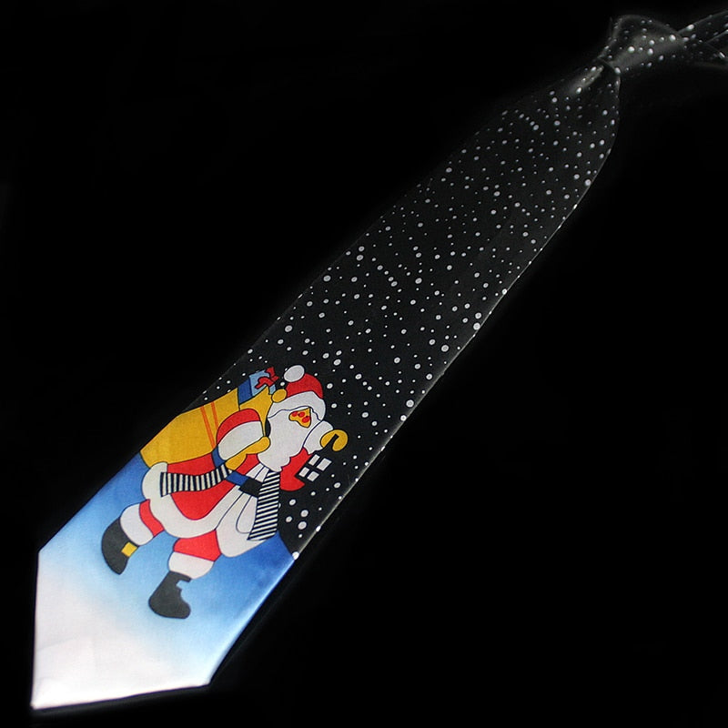 Novelty Design Christmas Ties Red Good Quality Printed Necktie Halloween Christmas Tree Snowman Elk Tie for Men Christmas