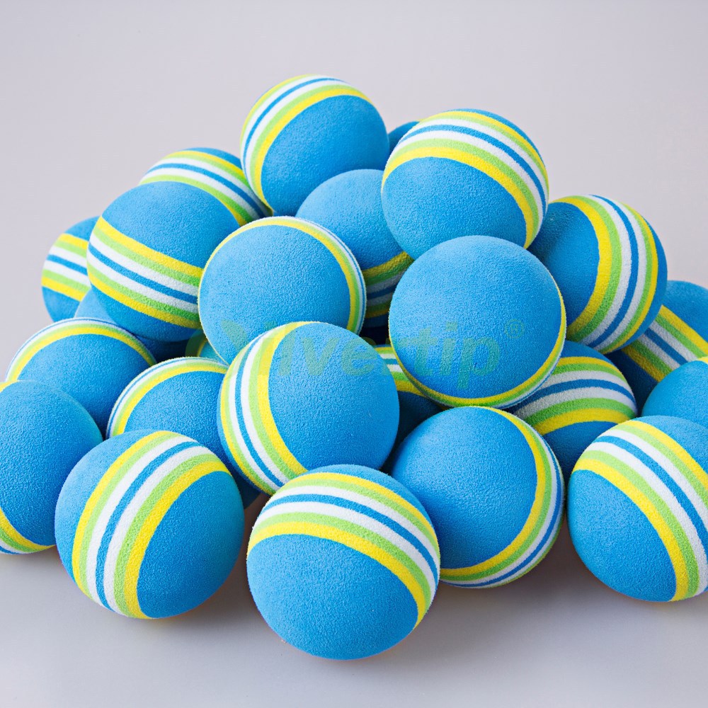 50pcs/Bag Rainbow Color Golf Training Foam Balls Golf Swing Indoor Training Aids Practice Sponge Foam Balls