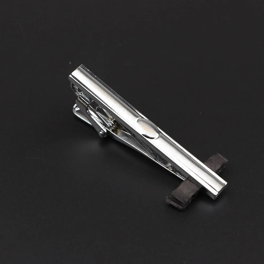 Men's Metal Tie Clip Bright Chrome Stainless Steel Jewelry Necktie Clips Pin Clasp Clamp Wedding Charm Creative