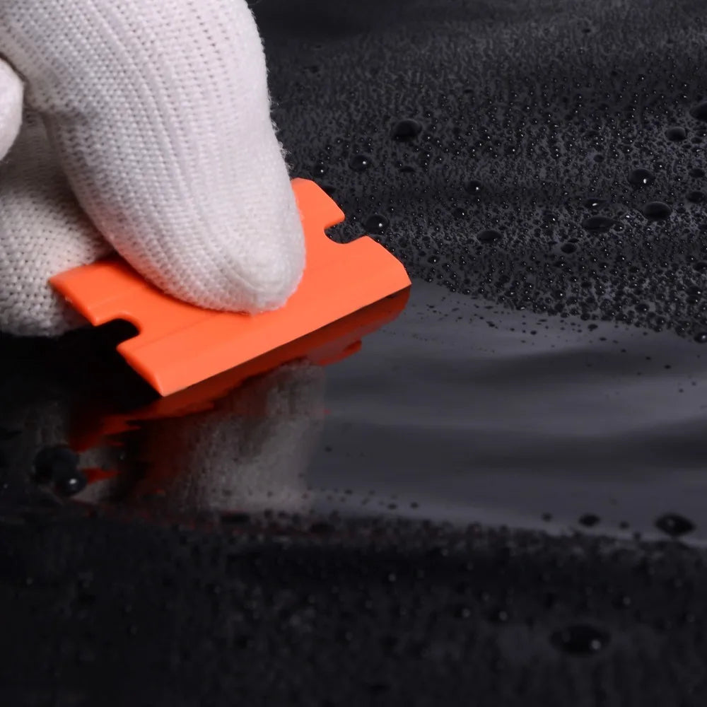 EHDIS 100pcs Double Edged Plastic Razor Blade Window Glass Clean Scraper Carbon Fiber Wrapping Vinyl Car Sticker Squeegee Tools