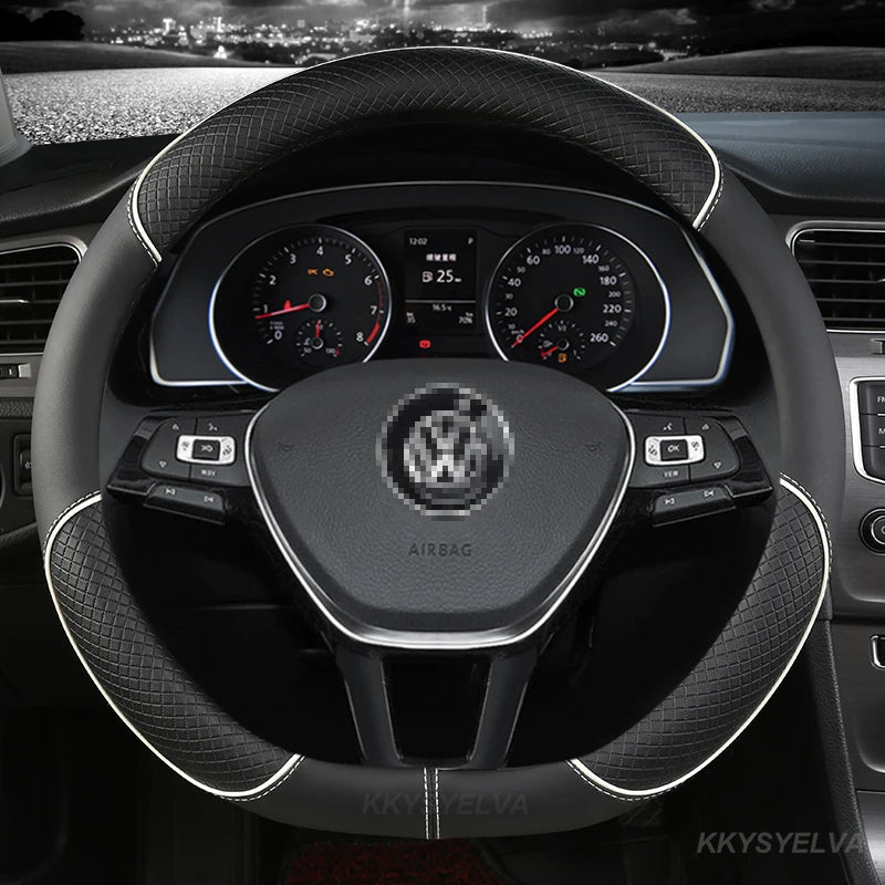 Car Steering Wheel Cover Carbon Fibre Leather for Nissan Qashqai J11 X-Trail T32 for VW GOLF 7 2015 POLO JATTA Passat Tiguan