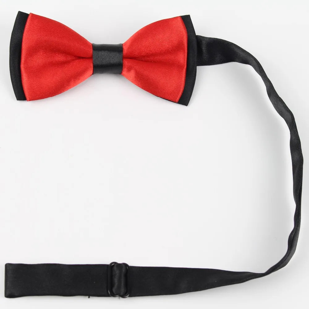 Classic Kid Suit Neckwear Baby Boy's Girls Fashion Solid Color Adjustable BowtiE Chlidren Two Tone Pet Dog Cat Bow Tie
