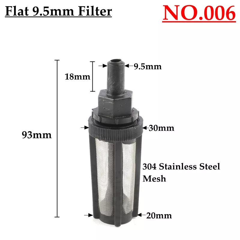 10 Kinds 8~14mm Hose Pipe Filter Car Wash Garden Irrigation Sprayer Pump Filtering Net Strainer Stainless Steel Mesh Filter