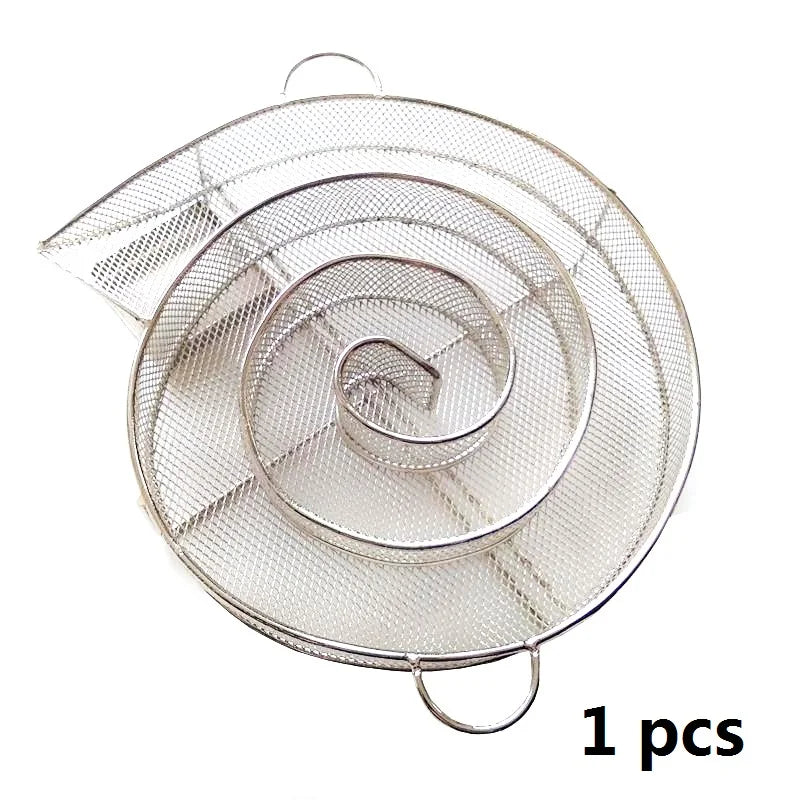 8.07'' Stainless Steel BBQ Grill Accessories Round Smoker Apple Small Wood Chips Barbecue Cold Smoke Generator Bacon Meat Tools