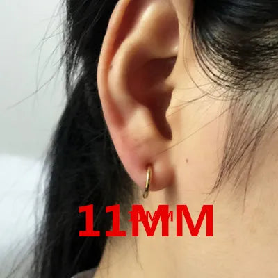 2PCS Unisex Punk Clip on Ear Without Piercing No Hole Fake Body Nose Lip Small Gold Silver Black Plating Earrings for Women Men