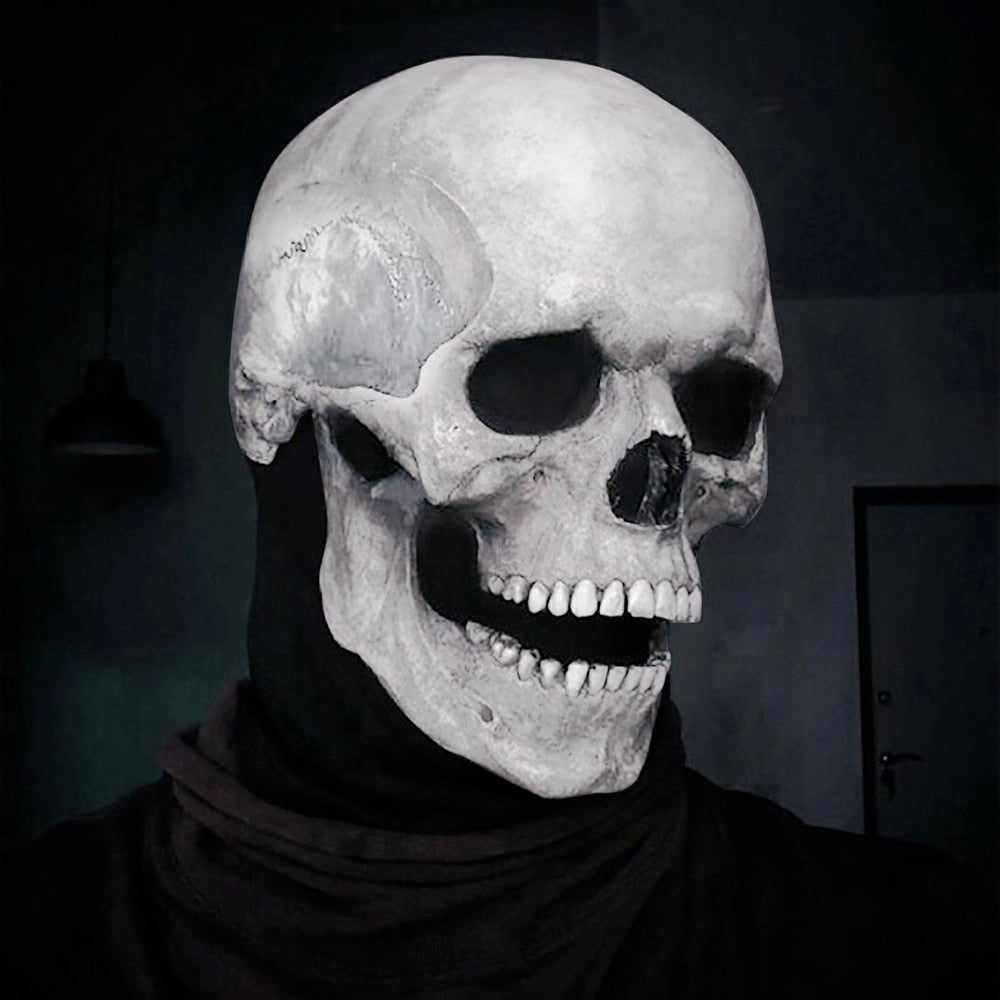 Halloween Mask Movable Jaw Full Head Skull Mask Halloween Decoration Horror Scary Mask Cosplay Party Decor 2023 Skull Helmet