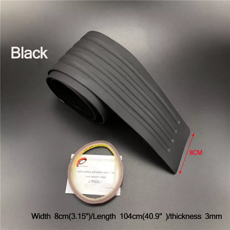 Universal 104*9cm 90*8cm Car Trunk Door Sill Plate Protector Rear Bumper Guard Rubber Mouldings Pad Trim Cover Strip Car Styling