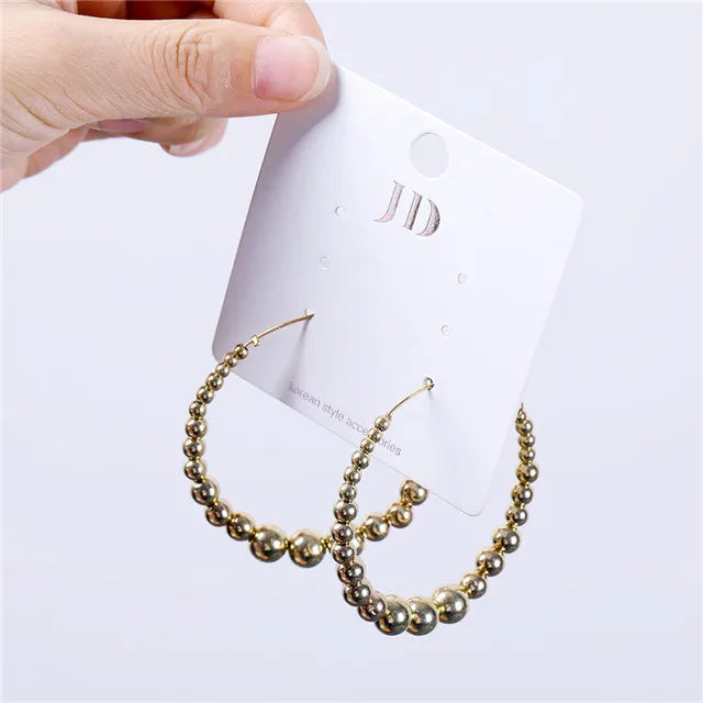 FNIO Big Simulated Pearl Earrings 2019 for Women Lover Geometric Round Heart Drop Dangle Earring Korean Statement Jewelry