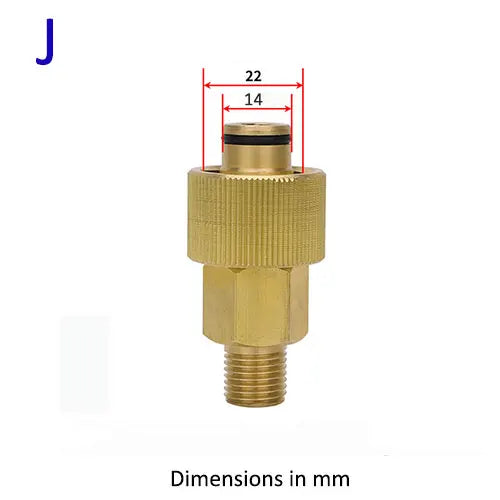 Pressure Washer Gun Lance Bayonet Adapter Snow Foam Lance Adapter High Pressure Car Washer Foam Gun Nozzle Connector for Karcher