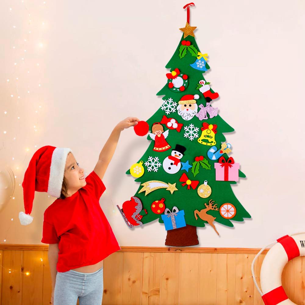3D DIY Conical Felt Christmas Children Christmas Decor Christmas Ornaments Christmas Decorations for Home New Year Deco Noel