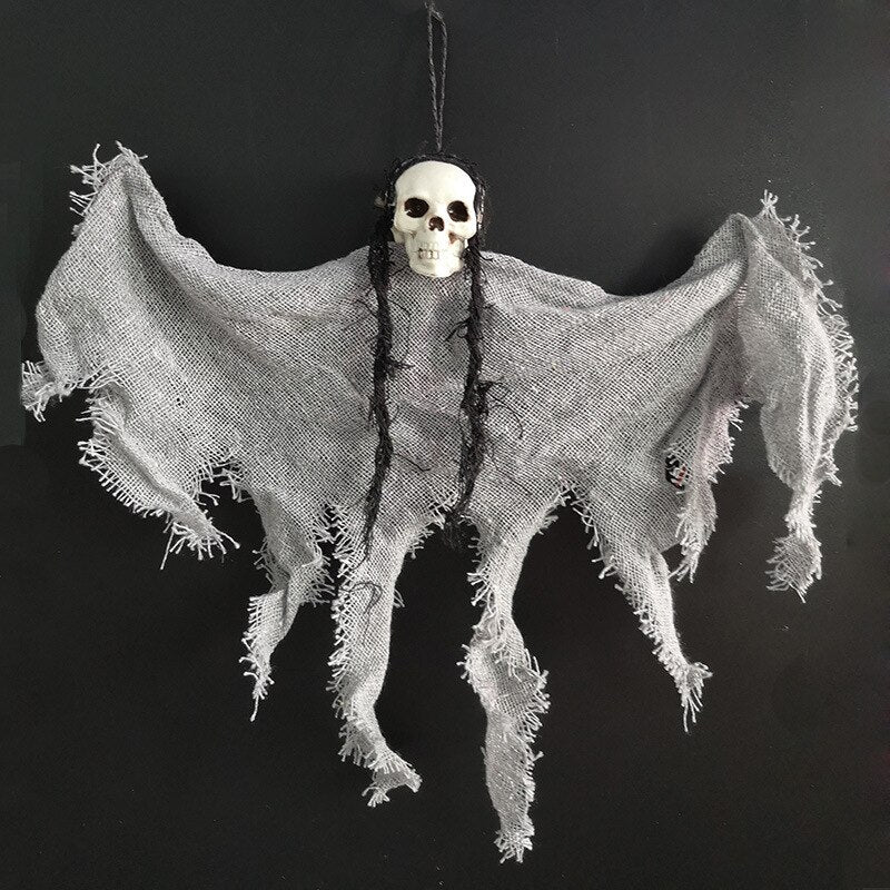 Horror Halloween Hanging Skeleton Decorations Linen Hanging Ghost Haunted House Scary Props Halloween Home Garden Party Supplies