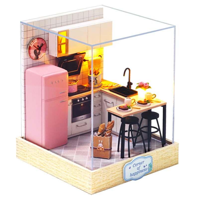 CUTEBEE Doll House Miniature DIY Dollhouse With Furnitures Wooden House Casa Diorama Toys for Children Birthday