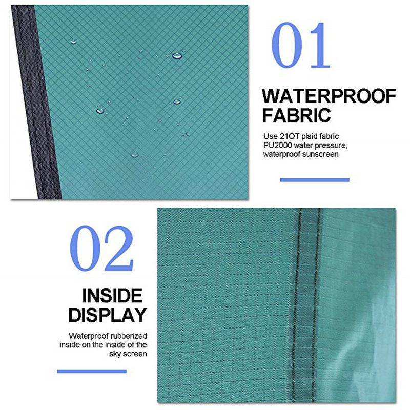 Rhombus Waterproof Tarp Tent Shade Outdoor Camping Hammock Rain Fly UV Garden Awning Canopy Sunshade Ultralight 360x290cm