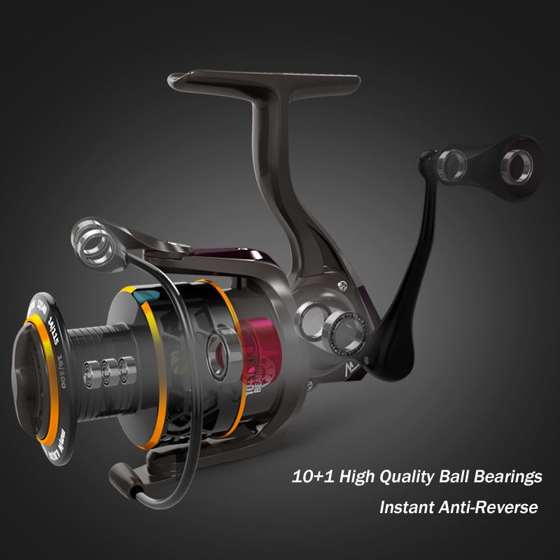 MEREDITH DAFNE KEEN Spinning Reel 5.2:1 2000 3000 4000 Triple Disc Carbon Drag 12KG Max Drag Power Bass Pike Carp Fishing Reels