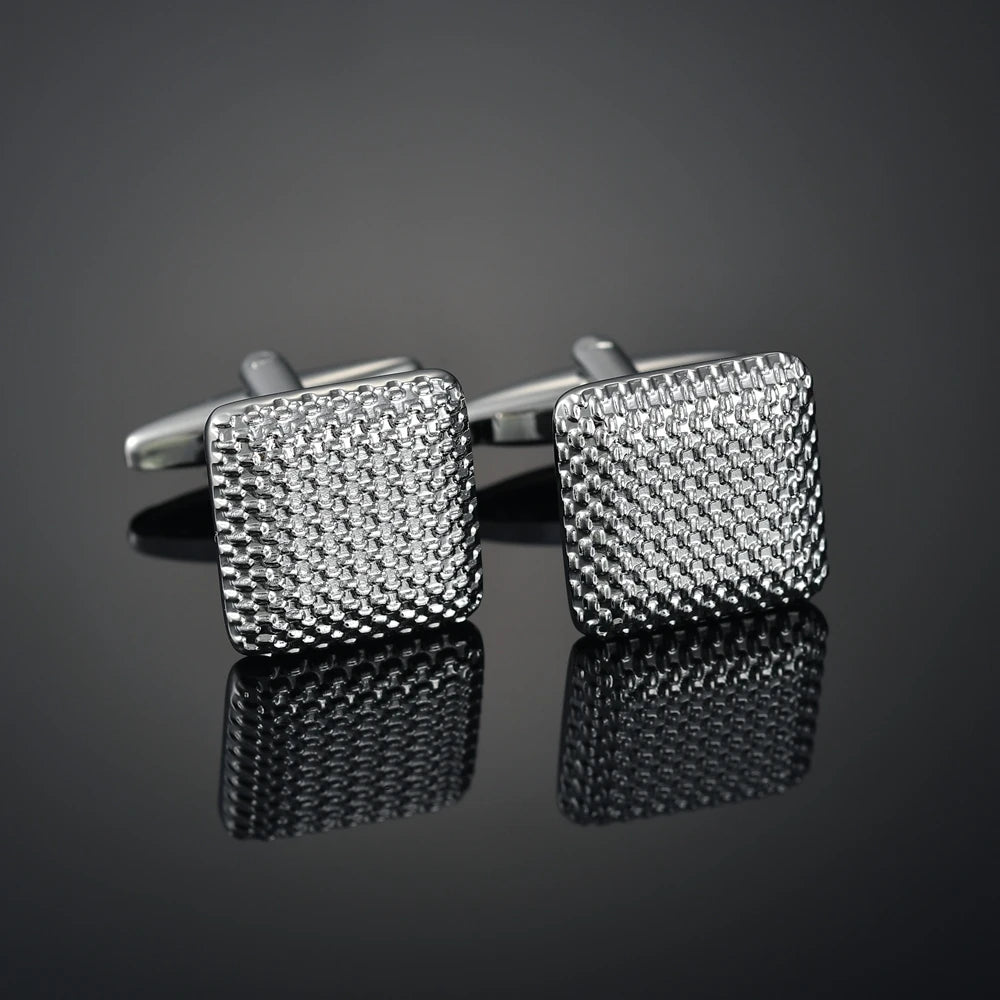 French Shirt Cufflink for Mens Brand Designer Cuffs Button Male Silver High Quality Luxury Wedding Jewelry Father's Day