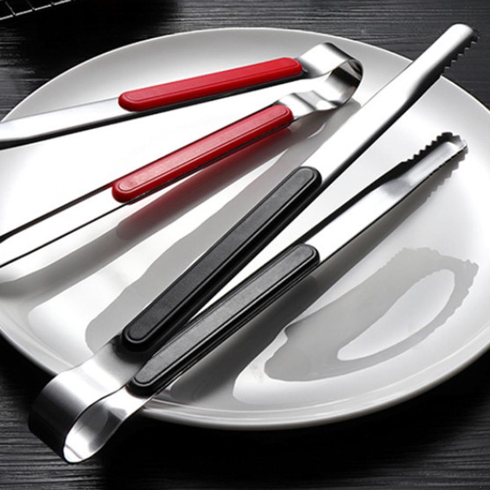 Stainless Steel BBQ Tongs Barbecue Grill Food Clip Ice Tong Meat Salad Toast Bread Clamp Kitchen Accessories Tools 25.5x1.8cm
