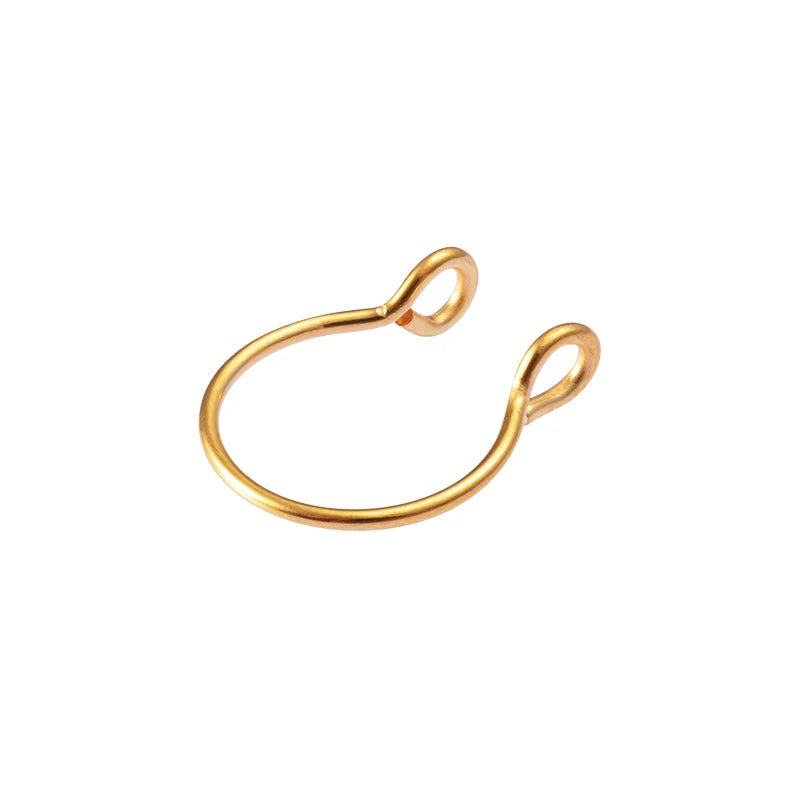 1-5pcs Steel 20G Dainty Faux Nose Rings Fake Septum Rings Hoop Nostril Piercing Fake Clip on Nose Rings Oreja Piercings Jewelry