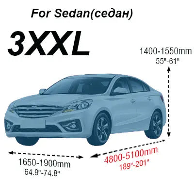 Buildreamen2 Universal Car Cover Sunshade Rain Snow Dust Frost Resistant Car-Cover UV-Anti Sun Dustproof
