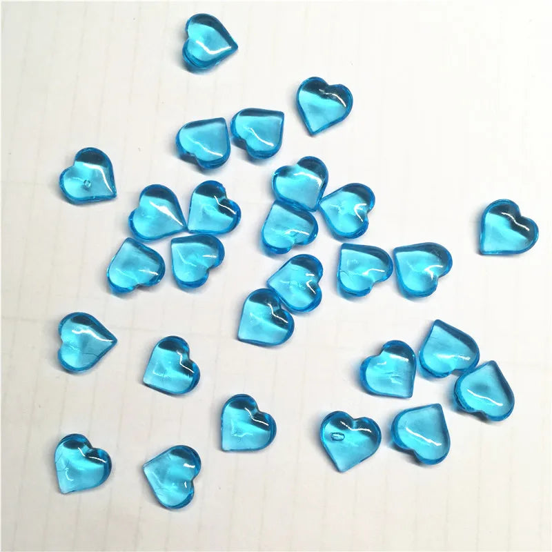 100PCS 10*4mm Heart Shape Acrylic Transparent Pawn Stone Chessman Game Pieces for Token Board Games Accessories