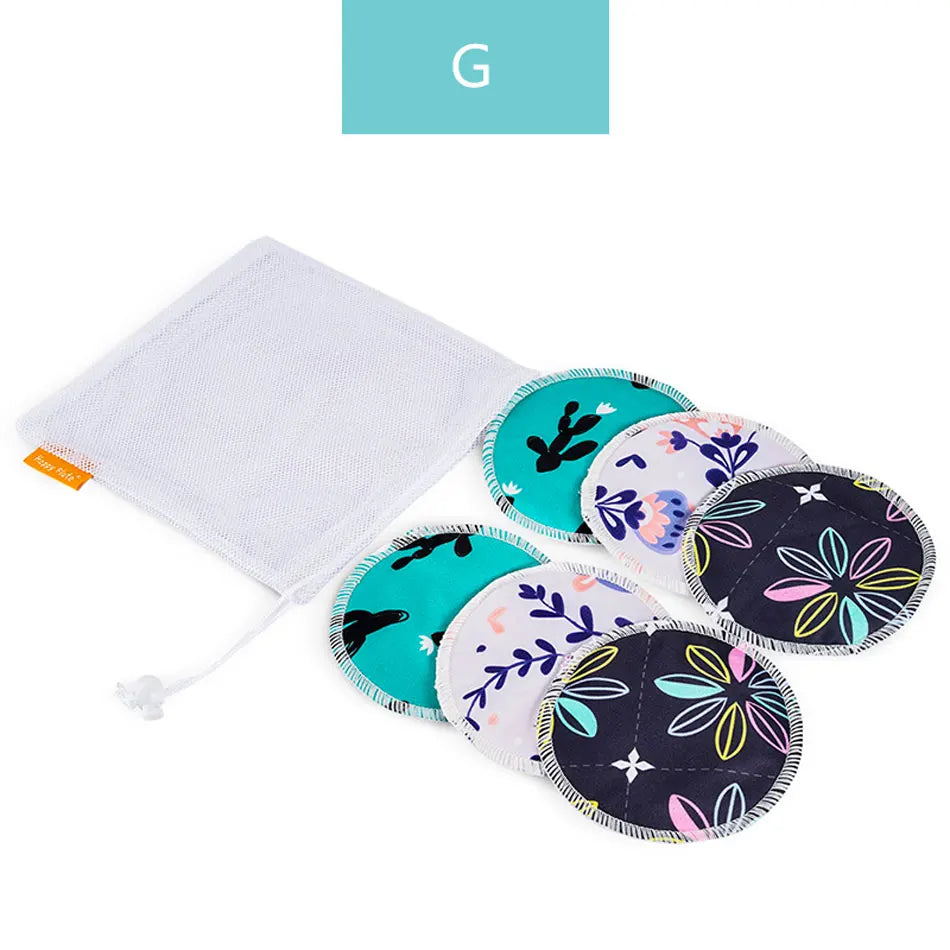 HappyFlute Bamboo Breast Pad Nursing Pads for Mum Waterproof Washable Feeding Pad Bamboo Reusable Breast Pads With Laundry Bag