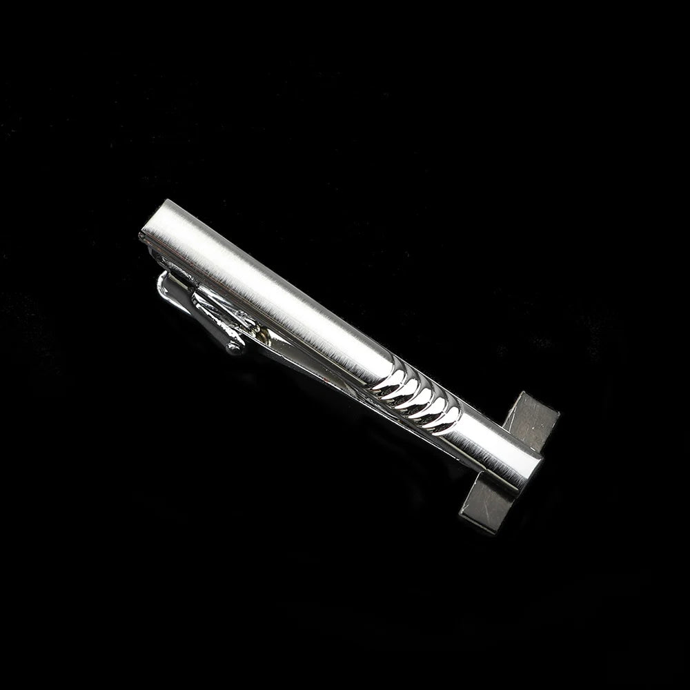 Men's Metal Tie Clip Bright Chrome Stainless Steel Jewelry Necktie Clips Pin Clasp Clamp Wedding Charm Creative