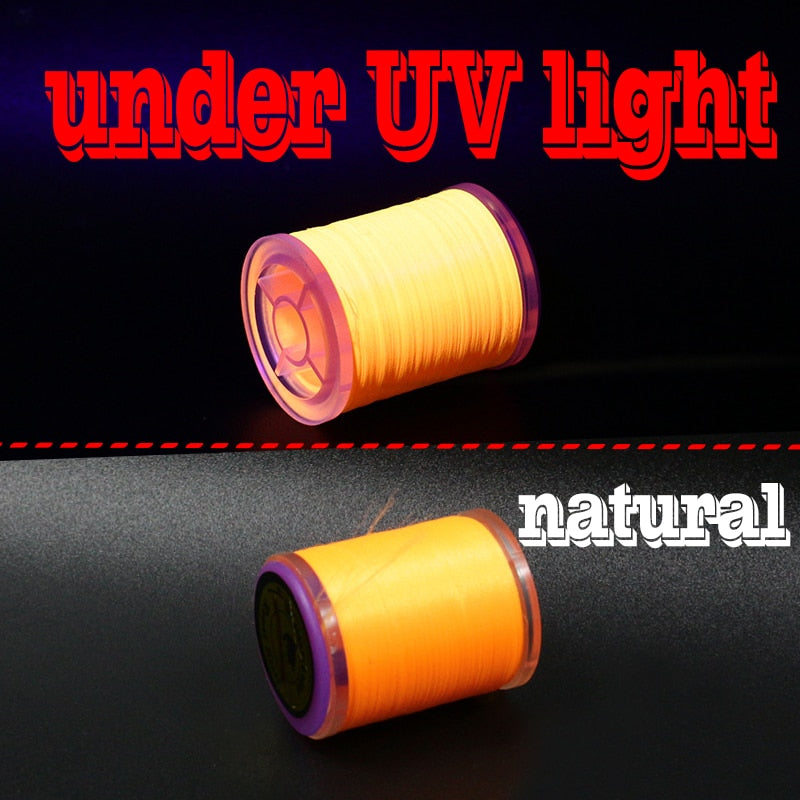 New 6 Optional UV Fluo Colors Standard 6/0 Fly Tying Thread 150D Polyester Filaments Thread Trout Bass Pike Flies Exclusive-Use