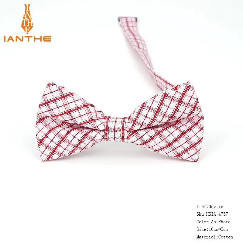 36Colors Brand Plaid Kid Bowtie Cotton Children Bowties Baby Kid Classical Pet Dog Cat Striped Butterfly Child Bow Tie