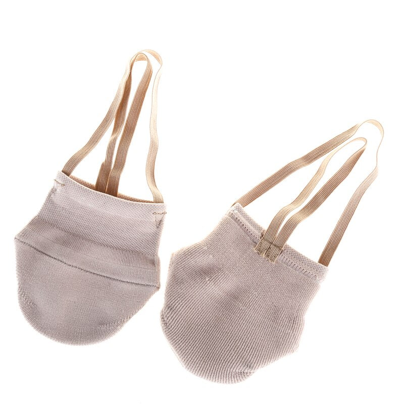Figure Skating Competition Toe Shoes Soft Half Socks Knitted