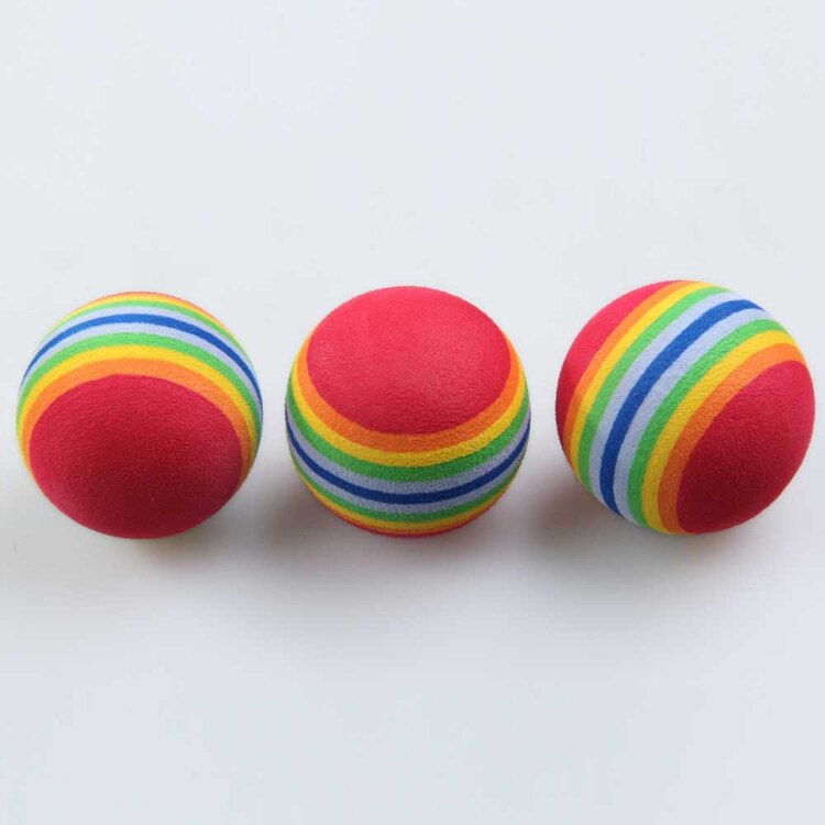50pcs/Bag Rainbow Color Golf Training Foam Balls Golf Swing Indoor Training Aids Practice Sponge Foam Balls