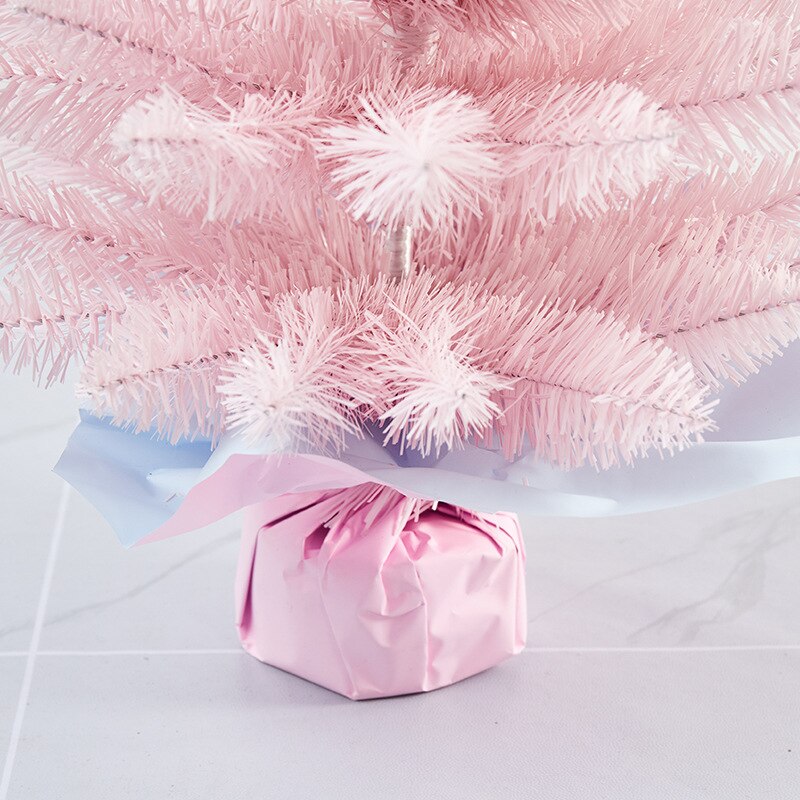 Artificial Christmas Tree 60CM Pink Classic Xmas Pine Tree With Plastic Stand Ar