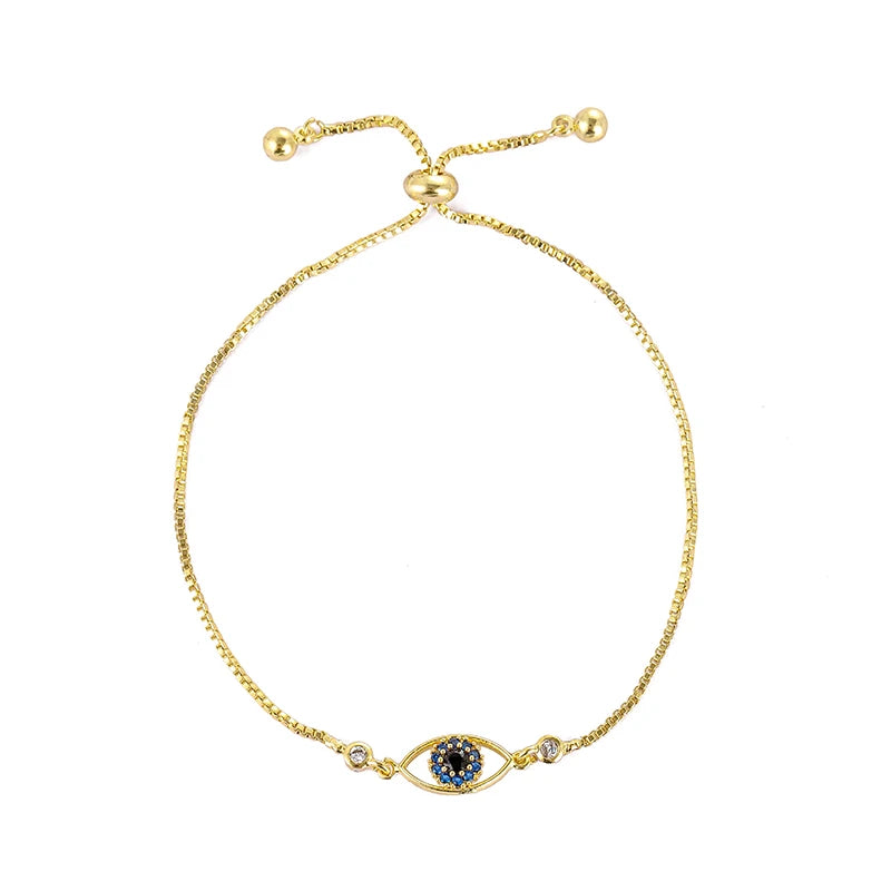 SIPENGJEL Fashion Blue Crystal Turkey Evil Eye Dangle Earrings for Women Gold Plated Cute Unique Earrings Trendy Jewelry 2023