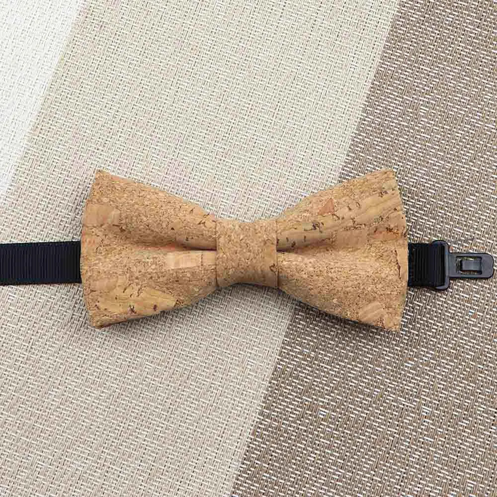 Fashion New Cork Wood Kids Bow Ties Novelty Handmade Fancy Bowtie Adjustable Butterfly Party School Children Accessories