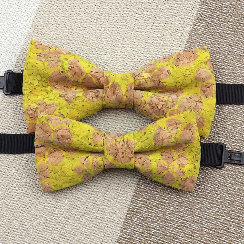 Fashion New Cork Wood Kids Bow Ties Novelty Handmade Fancy Bowtie Adjustable Butterfly Party School Children Accessories