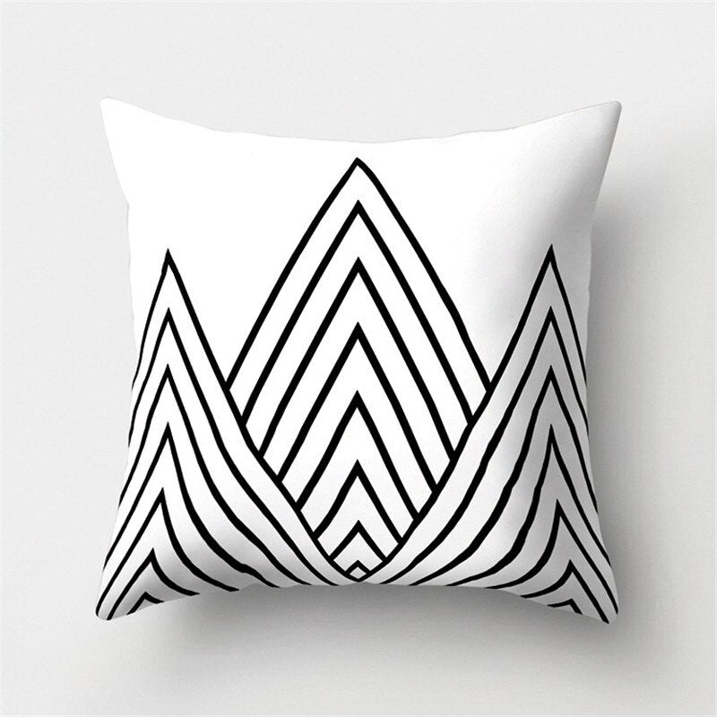 45x45cm Black White Geometric Cushion Cover Car Pillowcase Sofa Cushions Decorative Pillowcover Home Decor Pillow Cases