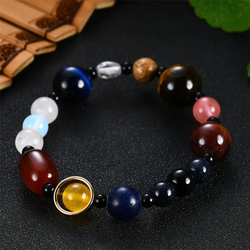 2023 Eight Planets Bead Bracelet Men Natural Stone Universe Yoga Solar Chakra Bracelet for Women Men Jewelry