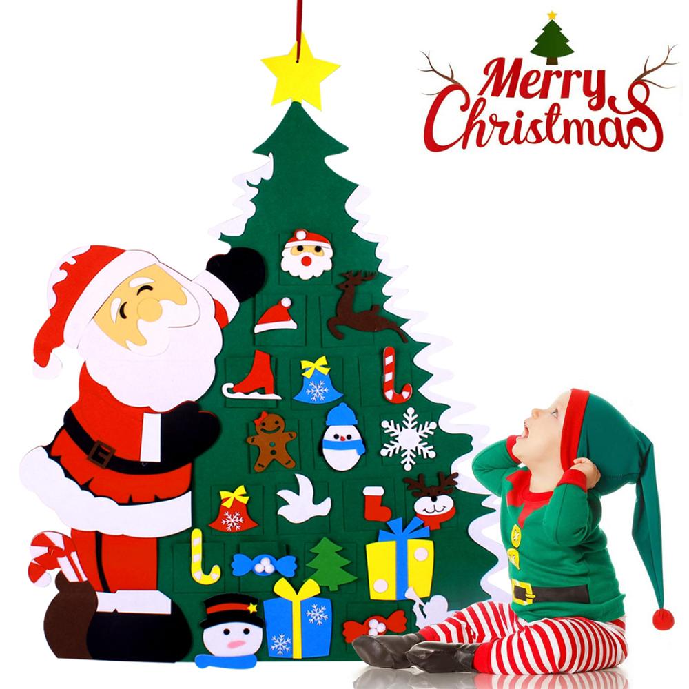 3D DIY Conical Felt Christmas Children Christmas Decor Christmas Ornaments Christmas Decorations for Home New Year Deco Noel