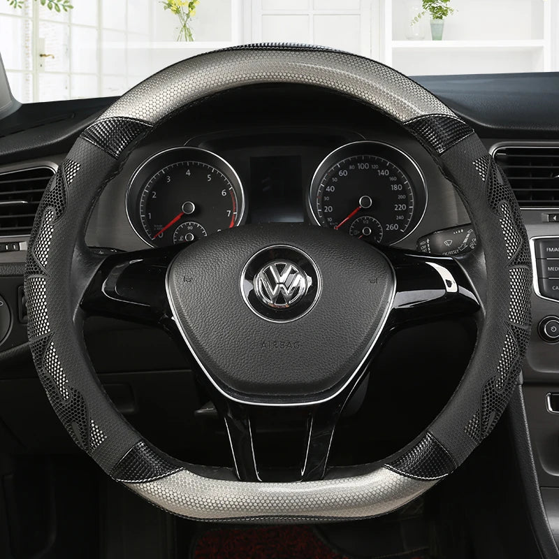 Car Steering Wheel Cover Carbon Fibre Leather for Nissan Qashqai J11 X-Trail T32 for VW GOLF 7 2015 POLO JATTA Passat Tiguan