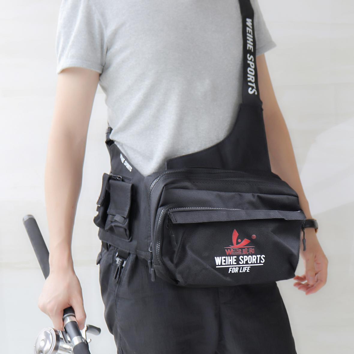 3 Layer Large Capacity Durable Nylon Fishing Bag Messenger Waist Bag Waterproof Fishing Lure Reel Line Tackle Storage Bags