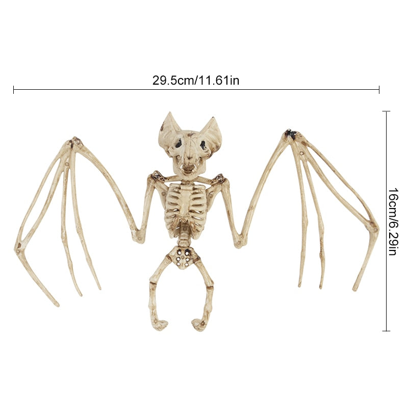 Halloween Movable Skeleton Fake Human Skull Bones Halloween Party Home Bar Decorations Haunted House Horror Props Ornament Toys